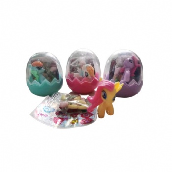 surprise egg with lovely horse toy candy