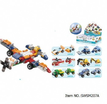 Block car surprise egg toy 12in 1