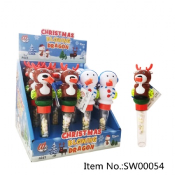 Christmas dragon blowing toy candy