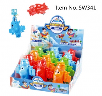 Novelty sharperner airplane pop candy toy