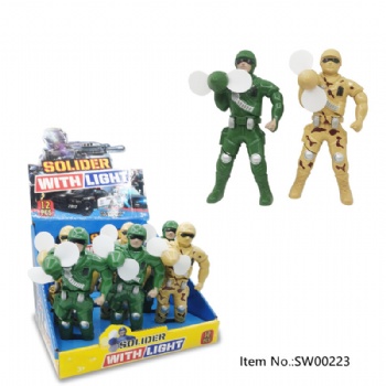 hot selling handpressed army fan toy candy