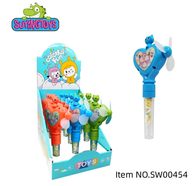 2025new-handoperated cartoon fan-toy-candy
