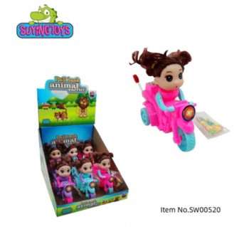 2025new-pulling wire fashion girl motorcycle-toy-candy