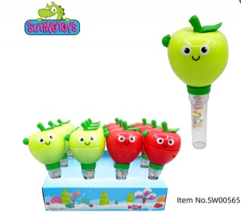 2025new-wind up worm steals the apple-toy-candy