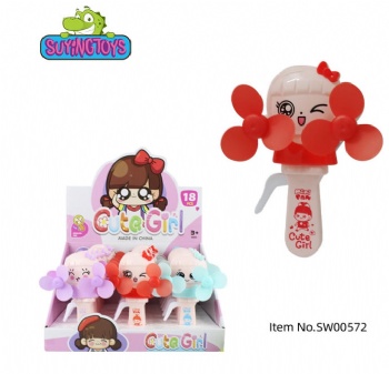 2025new-cute girl double hand pressed fan-toy-candy
