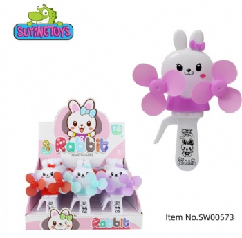 2025年新款可爱兔双手压扇玩具糖果